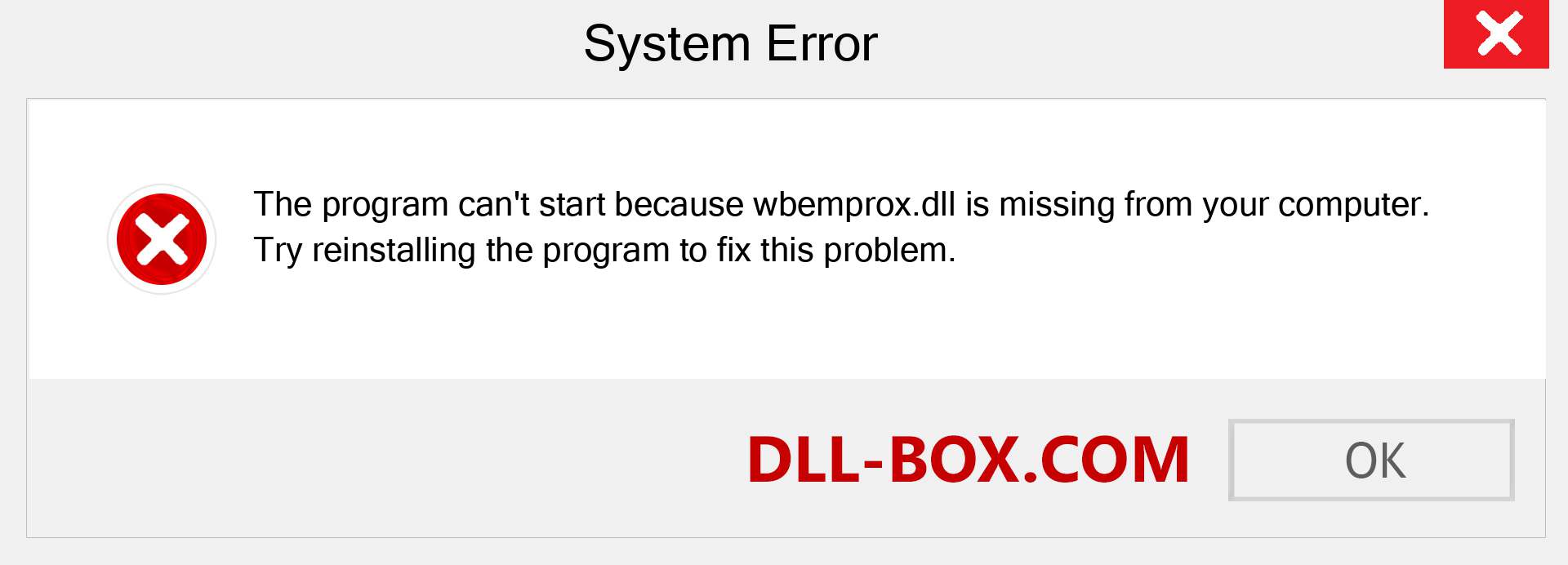  wbemprox.dll file is missing?. Download for Windows 7, 8, 10 - Fix  wbemprox dll Missing Error on Windows, photos, images
